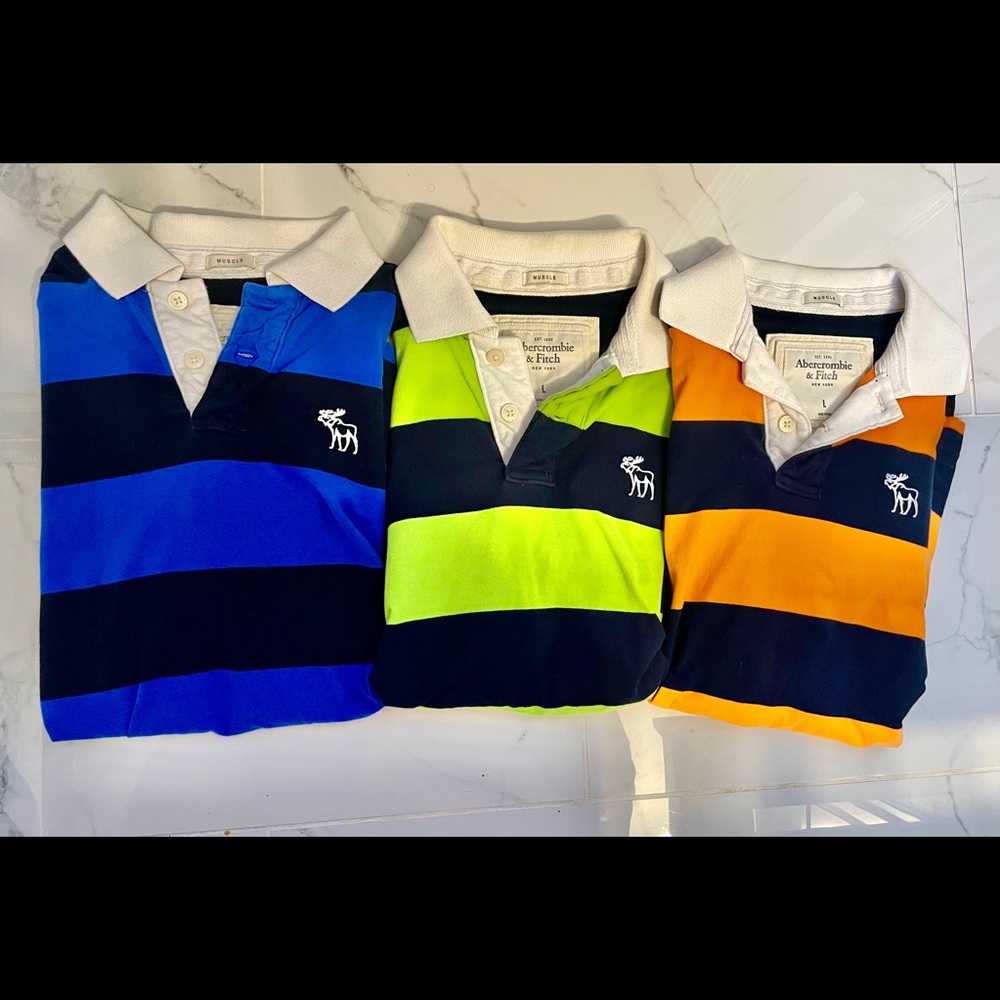 Abercrombie & Fitch Polo Shirt Bundle Large